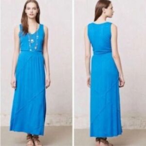 Anthropologie Dolan Sapphire Sleeveless Jersey Knit Maxi Dress